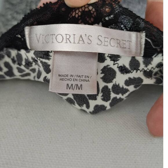Victoria's Secret Satin Lace Negligee Night Lingerie Animal Print Medium - Picture 5 of 5